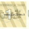 1 Talonas 1991 Lithuania UNC banknot