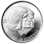 10 litas 1998 Lithuania - coin flight across the Atlantic of Steponas Darius and Stasys Girenas 150 10 litas 1998 Lithuania - coin flight across the Atlantic of Steponas Darius and Stasys Girenas