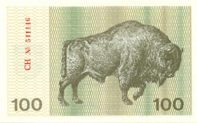 100 талон 1991 Литва UNC банкнот