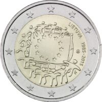 2 euros 2015 Lithuania - 30th anniversary of the EU flag 2 Евро 2015 Литва – 30-я годовщина европейского флага