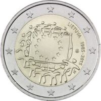 2 euros 2015 Lithuania - 30th anniversary of the EU flag 250 Lithuania 2 euros 2015 - 30th anniversary of the EU flag