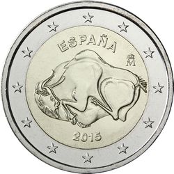 2 euros 2015 Spain - Cave of Altamira 250 2 euros 2015 Spain - Cave of Altamira