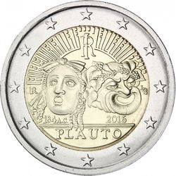2 euros 2016 Italy - Titus Maccius Plautus