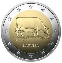 2 euros 2016 Latvia - The Latvian Brown