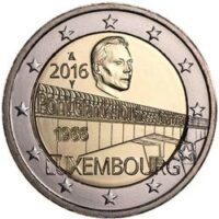 2 euros 2016 Luxembourg - 50 Years of Grand Duchess Charlotte Bridge 250 2 euros 2016 Luxembourg - 50 Years of Grand Duchess Charlotte Bridge