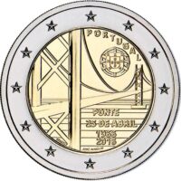 2 euros 2016 Portugal - Inauguration of 25th of April Bridge 2 Евро 2016 Португалия – Мост 25 Апреля