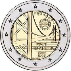 2 euros 2016 Portugal - Inauguration of 25th of April Bridge