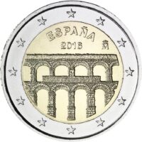 2 euros 2016 Spain - Aqueduct of Segovia 2 Евро 2016 Испания – Сеговия с римским акведуком