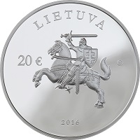 20 euros 2016 Lithuania - to 25th anniversary of the consolidation of independence