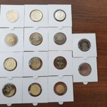 2011 metu Lietuvisku monetu rinkinys(holderiuose) Lithuania Official Litas Blister 2011 UNC