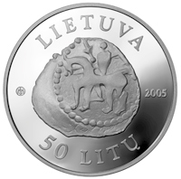 50 litas 2005 Lithuania - coin Kernave