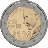 Estonia 2 euros 2016 - 100 Years since the Birth of Paul Keres 250 2 euros 2016 Estonia - 100 Years since the Birth of Paul Keres