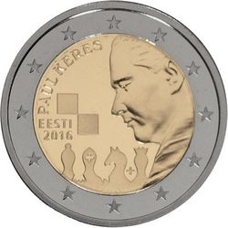 2 euros 2016 Estonia - 100 Years since the Birth of Paul Keres