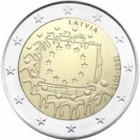 Latvia 2 euros 2015 - 30th anniversary of the EU flag 250 2 euros 2015 Latvia - 30th anniversary of the EU flag