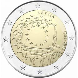 2 euros 2015 Latvia - 30th anniversary of the EU flag