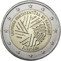 Latvia 2 euros 2015 - Latvian Presidency of the EU 2 Евро 2015 Латвия – Председательство в ЕС