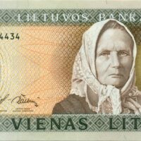 lithuania-1-litas 1 Litas 1994 Lithuania UNC banknot