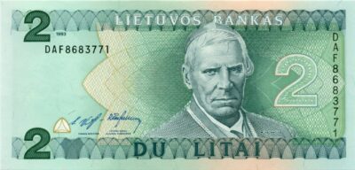 2 Litas 1994 Lithuania UNC banknot