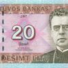 20 Litas 2007 Lithuania UNC banknot