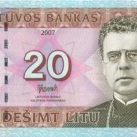 lithuania-20-litai 20 Litas 2007 Lithuania UNC banknot