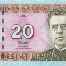 20 Litas 2007 Lithuania UNC banknot