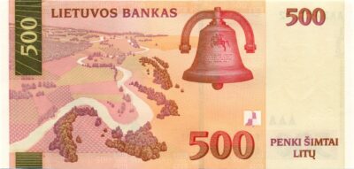 500 Litas 2000 Lithuania aUNC banknot