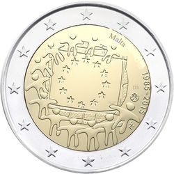 2 Евро 2015 Мальта – 30-я годовщина европейского флага