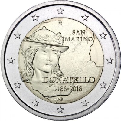San Marino 2 euros 2016 - 550 Years since the Death of Donatello San Marino 2 euros 2016 - 550 Years since the Death of Donatello