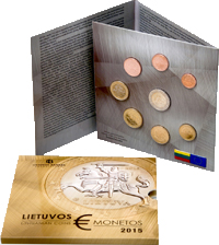 Lithuania Official Euro Blister 2015 UNC