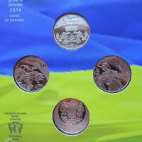 se-5-hrivnias Ukrainos monetų rinkinys 2016 - Ukrainos nepriklausomybės 25 penkmetis