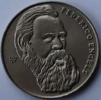 1 peso 2002 Cuba coin – Friedrich Engels