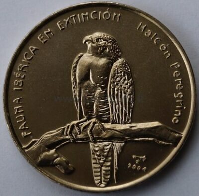 1 peso 2004 Cuba coin – Peregrine falcon