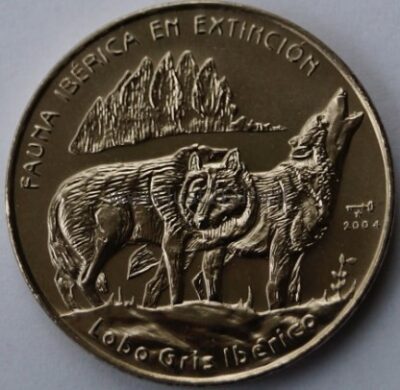 1 peso 2004 Cuba coin – Gray wolf