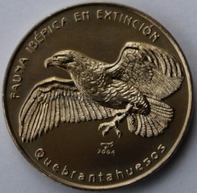 1 peso 2004 Cuba coin – Bearded vulture