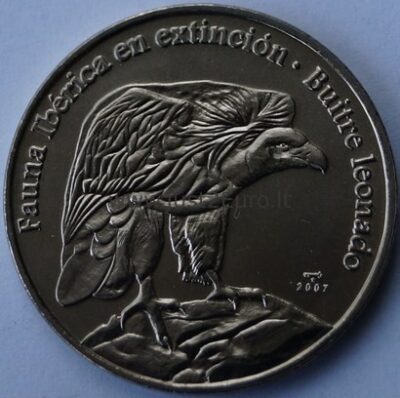 1 peso 2007 Cuba coin – Griffon Vulture