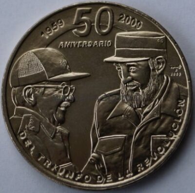 1 peso 2009 Cuba coin – Fidel and Raul Castro