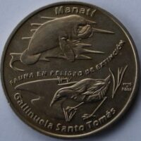 1-peso-2009-cuba-gallinuela-santo-tomas 1 peso 2009 Cuba coin – Manatee and Zapata Rail