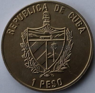 1 peso 2004 Cuba coin – Gray wolf