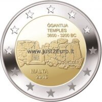 2-euros-2015-malta-coin-ggantija 2 eurai 2016 Malta – Ggantijos šventykla