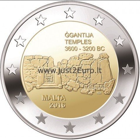 2 euros 2016 Malta coin – Ggantija