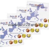 germany-official-euro-coins-proof-blisters-2002-mint-mark-a-j Vokietija oficialūs euro monetų rinkiniai 5 vnt Proof 2002 monetų kalyklų ženklai A-J