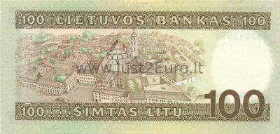 100 лит Банкнот 1991 Литва UNC