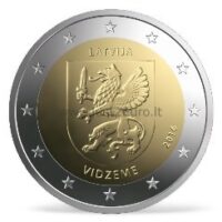 latvia-2-euros-2016-vidzeme 2 eurai 2016 Latvija – Latvijos regionas Vidzeme