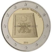 2 euros coin 2015 Malta - Proclamation of the Republic of Malta in 1974