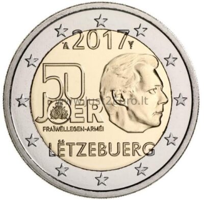 2 euros roll 2017 Luxembourg – voluntariness of the Luxembourg army