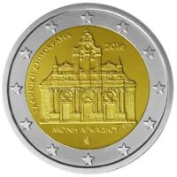greece-2-euros-2016-arkadi-monastery-torching 2 eurai 2016 Graikija – Arkadi vienuolynas Kretoje