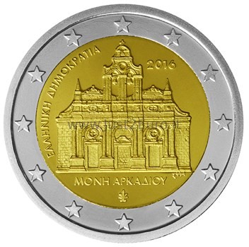 2 Евро 2016 Греция – Монастырь Аркади Крит Греция