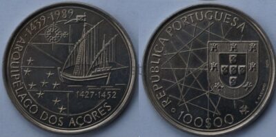 100 / 200 эскудо  набор 32 монет 1987 - 1999 UNC
