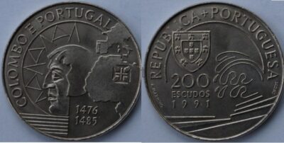 100 / 200 эскудо  набор 32 монет 1987 - 1999 UNC
