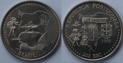 100 / 200 эскудо  набор 32 монет 1987 - 1999 UNC
